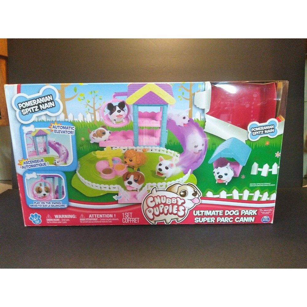 Chubby Puppies Ultimate Dog Park Super Parc Canin W/Box Tested-Works Complete